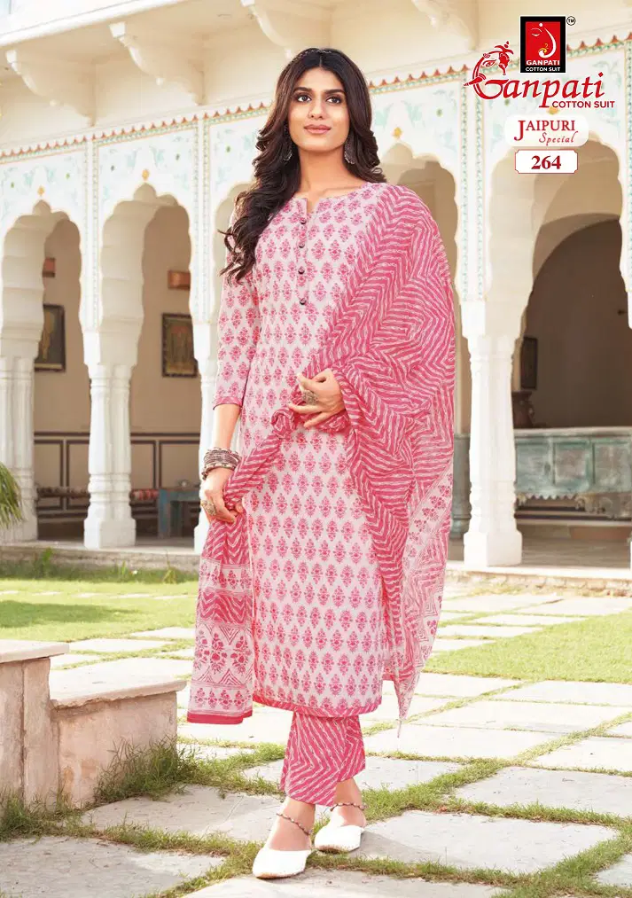 Jaipuri Special Vol 11 By Ganpati Printed Pure Cotton Dress Material Wholesalers In Delhi
